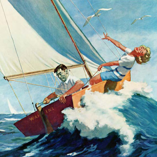 Richard Sargent Saturday Evening Post Seasick 1959_08_22 Copyright crop | Best of 1950s Ad and Cover Art