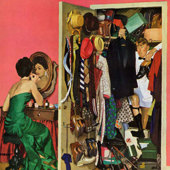 Richard Sargent Saturday Evening Post Tux 1962_03_31 Copyright crop | Best of Vintage Cover Art 1900-1970