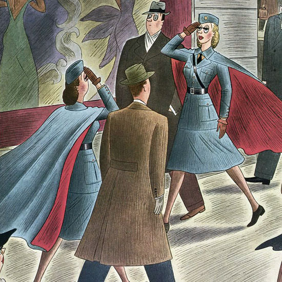 Richard Taylor The New Yorker 1942_01_31 Copyright crop | Best of 1940s Ad and Cover Art