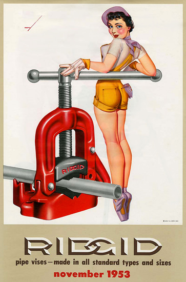 Ridgid George Petty Calendar November 1953 | Sex Appeal Vintage Ads and Covers 1891-1970