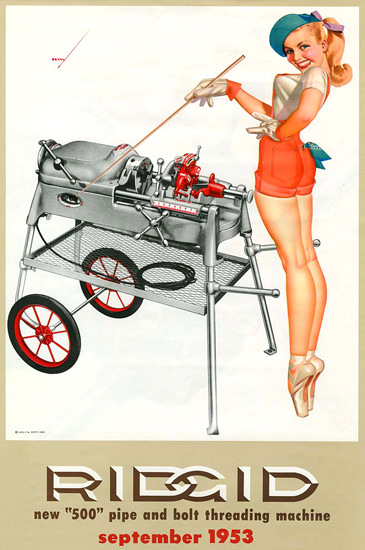 Ridgid George Petty Calendar September 1953 | Sex Appeal Vintage Ads and Covers 1891-1970