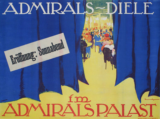 Roaring 1920s Admirals Diele Im Admirals Palast Berlin 1920s | Roaring 1920s Ad Art and Magazine Cover Art