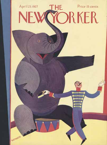 Roaring 1920s Andre De Schaub The New Yorker 1927_04_23 Copyright | Roaring 1920s Ad Art and Magazine Cover Art