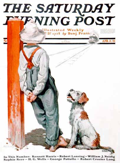 Roaring 1920s Angus MacDonall Saturday Evening Post Cover 1921_04_02 | Roaring 1920s Ad Art and Magazine Cover Art