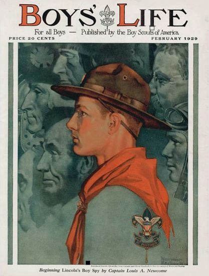 Roaring 1920s Boys Life February 1929 Norman Rockwell | Roaring 1920s Ad Art and Magazine Cover Art