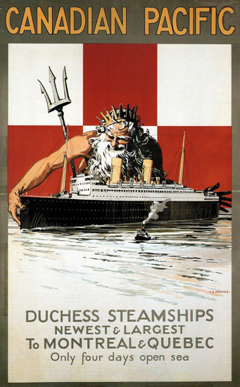 Roaring 1920s Canadian Pacific Steamships Montreal 1929 | Roaring 1920s Ad Art and Magazine Cover Art