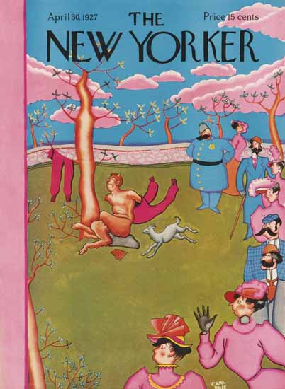 Roaring 1920s Carl Rose The New Yorker 1927_04_30 Copyright | Roaring 1920s Ad Art and Magazine Cover Art