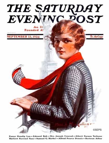 Roaring 1920s Charles A MacLellan Saturday Eve Post Liberty 1924_09_13 | Roaring 1920s Ad Art and Magazine Cover Art