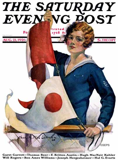 Roaring 1920s Charles A MacLellan Saturday Evening Post 1926_08_21 | Roaring 1920s Ad Art and Magazine Cover Art