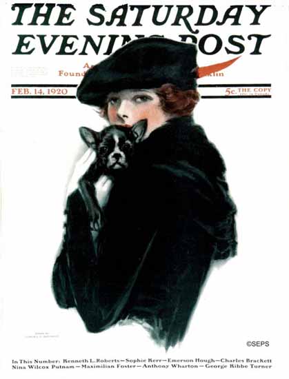 Roaring 1920s Clarence F Underwood Saturday Evening Post 1920_02_14 | Roaring 1920s Ad Art and Magazine Cover Art