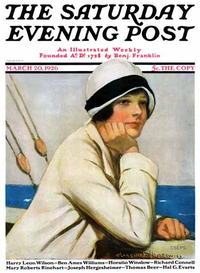 Roaring 1920s Clarence F Underwood Saturday Evening Post 1926_03_20 | Roaring 1920s Ad Art and Magazine Cover Art