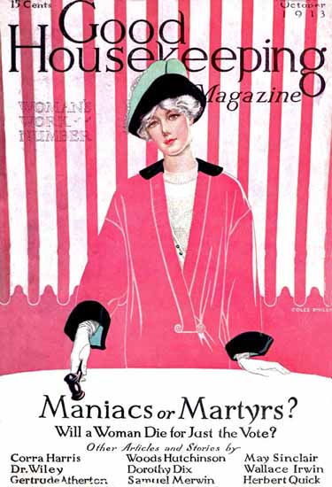 Roaring 1920s Coles Phillips Good Housekeeping October 1913 Copyright | Roaring 1920s Ad Art and Magazine Cover Art