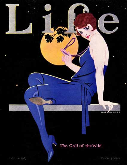 Roaring 1920s Coles Phillips Life Cover Call of Wild 1927-07-14 Copyright | Roaring 1920s Ad Art and Magazine Cover Art