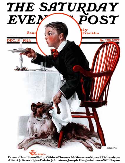 Roaring 1920s EM Jackson Artist Saturday Evening Post 1923_12_15 | Roaring 1920s Ad Art and Magazine Cover Art