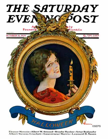 Roaring 1920s EM Jackson Saturday Evening Post Halloween 1929_10_26 | Roaring 1920s Ad Art and Magazine Cover Art