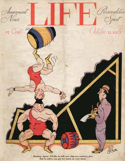 Roaring 1920s Ed Graham Life Humor Magazine 1928-10-12 Copyright | Roaring 1920s Ad Art and Magazine Cover Art