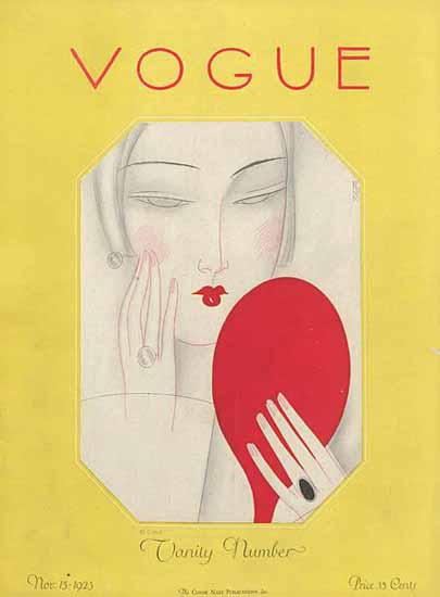 Roaring 1920s Eduardo Garcia Benito Vogue Cover 1925-11-15 Copyright | Roaring 1920s Ad Art and Magazine Cover Art