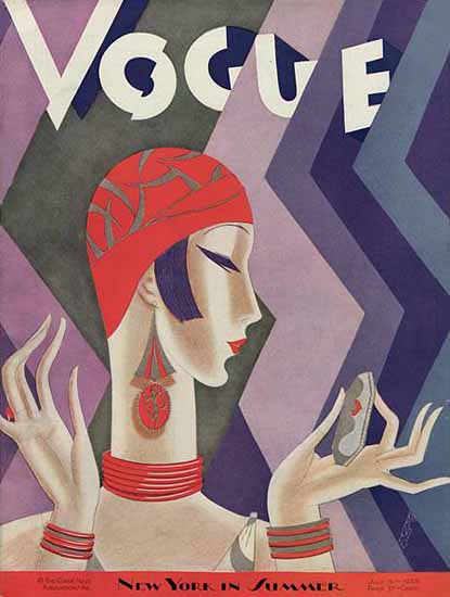 Roaring 1920s Eduardo Garcia Benito Vogue Cover 1926-07-15 Copyright | Roaring 1920s Ad Art and Magazine Cover Art