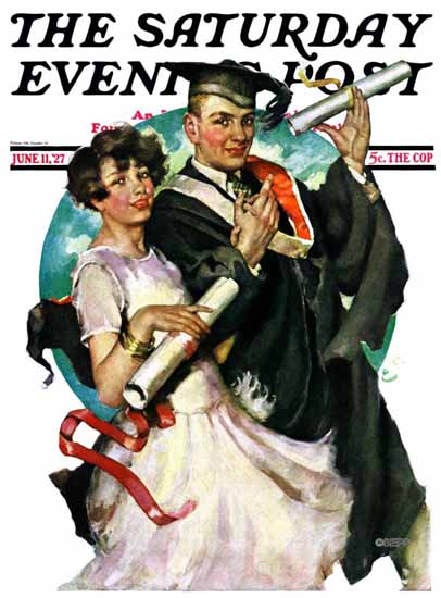 Roaring 1920s Ellen Pyle Cover Artist Saturday Evening Post 1927_06_11 | Roaring 1920s Ad Art and Magazine Cover Art