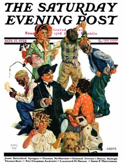 Roaring 1920s Eugene Iverd Saturday Evening Post 1928_11_17 | Roaring 1920s Ad Art and Magazine Cover Art