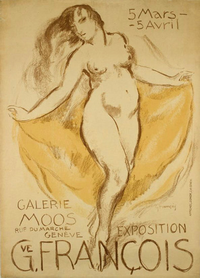 Roaring 1920s Exposition Gustave Francois Galerie Moos 1920s | Roaring 1920s Ad Art and Magazine Cover Art