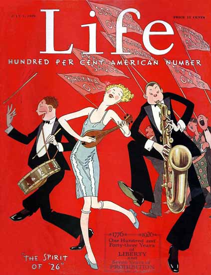 Roaring 1920s FG Cooper Life Cover The Spirit of 1926-07-01 Copyright | Roaring 1920s Ad Art and Magazine Cover Art