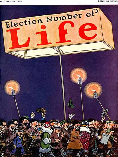 Roaring 1920s FG Cooper Life Humor Magazine 1924-10-30 Copyright | Roaring 1920s Ad Art and Magazine Cover Art