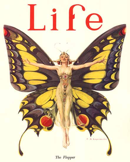 Roaring 1920s Flapper Frank X Leyendecker Life 1922-02-02 Copyright | Roaring 1920s Ad Art and Magazine Cover Art