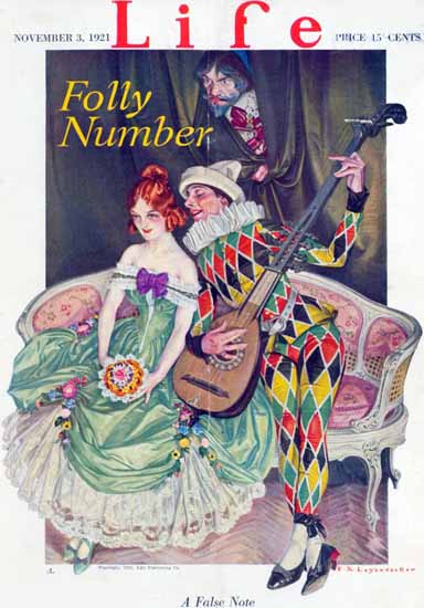 Roaring 1920s Frank X Leyendecker Life Magazine 1921-11-03 Copyright | Roaring 1920s Ad Art and Magazine Cover Art