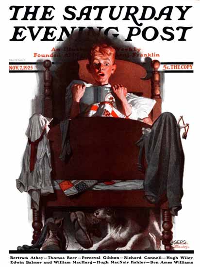 Roaring 1920s Frederic Stanley Saturday Evening Post 1925_11_07 | Roaring 1920s Ad Art and Magazine Cover Art