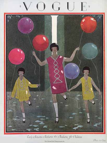 Roaring 1920s Harriet Meserole Vogue Cover 1924-08-15 Copyright | Roaring 1920s Ad Art and Magazine Cover Art