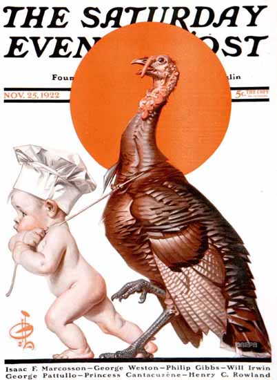 Roaring 1920s JC Leyendecker Saturday Evening Post 1922_11_25 | Roaring 1920s Ad Art and Magazine Cover Art