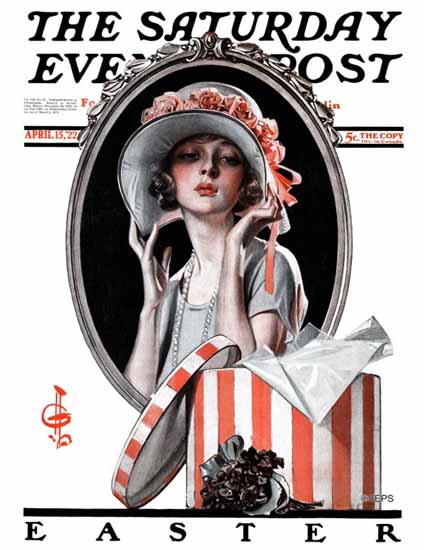 Roaring 1920s JC Leyendecker Saturday Evening Post Easter 1922_04_15 | Roaring 1920s Ad Art and Magazine Cover Art