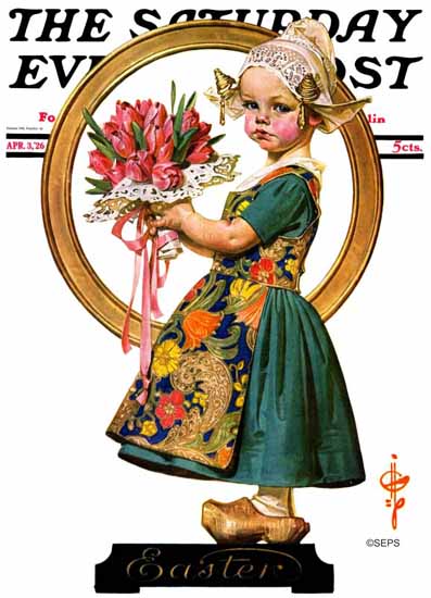 Roaring 1920s JC Leyendecker Saturday Evening Post Easter 1926_04_03 | Roaring 1920s Ad Art and Magazine Cover Art