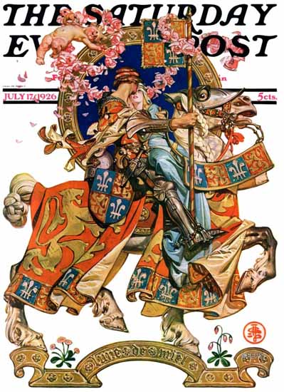 Roaring 1920s JC Leyendecker Saturday Evening Post Lune 1926_07_17 | Roaring 1920s Ad Art and Magazine Cover Art