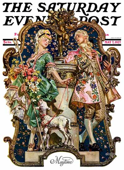 Roaring 1920s JC Leyendecker Saturday Evening Post Maytime 1927_05_07 | Roaring 1920s Ad Art and Magazine Cover Art