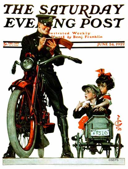 Roaring 1920s JC Leyendecker Saturday Evening Post Ticket 1922_06_24 | Roaring 1920s Ad Art and Magazine Cover Art