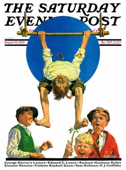 Roaring 1920s JF Kernan Cover Artist Saturday Evening Post 1929_08_31 | Roaring 1920s Ad Art and Magazine Cover Art