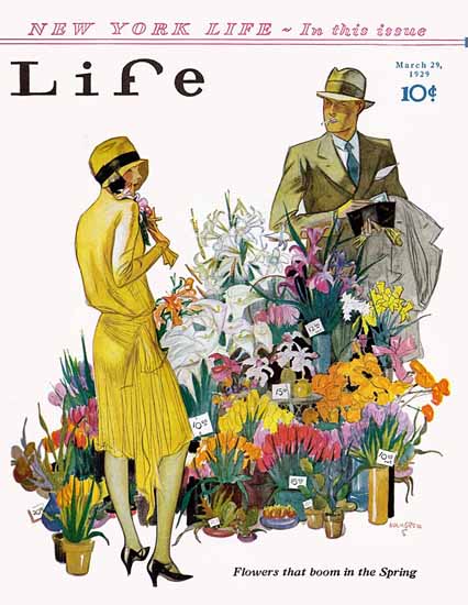 Roaring 1920s John Holmgren Life Magazine Boom 1929-03-29 Copyright | Roaring 1920s Ad Art and Magazine Cover Art