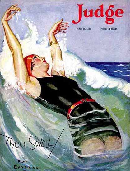 Roaring 1920s Judge Magazine Cover 1928 Ruth Eastman Rodgers | Roaring 1920s Ad Art and Magazine Cover Art