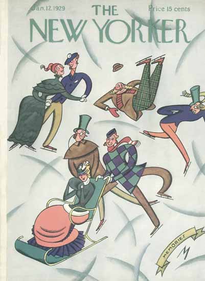 Roaring 1920s Julian De Miskey The New Yorker 1929_01_12 Copyright | Roaring 1920s Ad Art and Magazine Cover Art