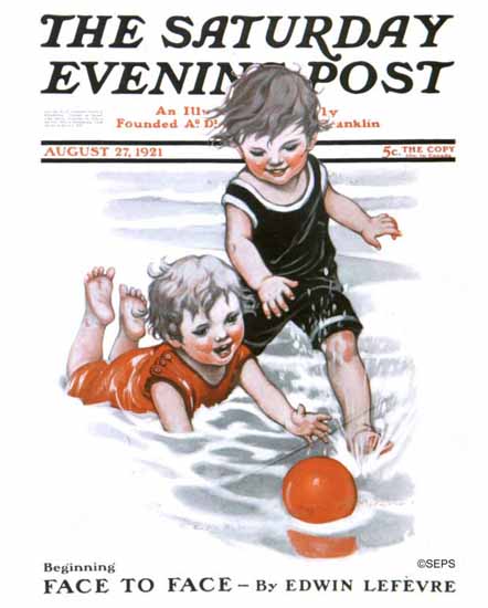 Roaring 1920s Katharine R Wireman Saturday Evening Post 1921_08_27 | Roaring 1920s Ad Art and Magazine Cover Art