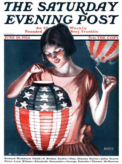 Roaring 1920s Katharine R Wireman Saturday Evening Post 1924_06_28 | Roaring 1920s Ad Art and Magazine Cover Art