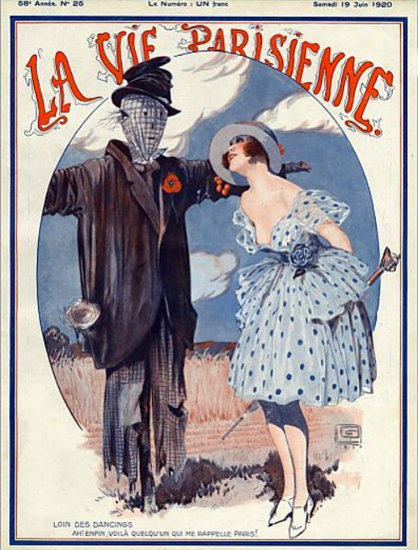 Roaring 1920s La Vie Parisienne 1920 Lion Des Dancings | Roaring 1920s Ad Art and Magazine Cover Art