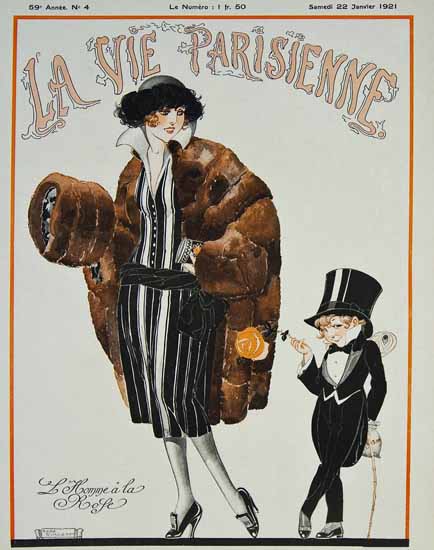 Roaring 1920s La Vie Parisienne 1921 L Homme A La Rose | Roaring 1920s Ad Art and Magazine Cover Art