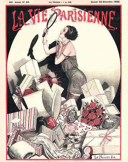 Roaring 1920s La Vie Parisienne 1922 Le Nouvel An 1923 | Roaring 1920s Ad Art and Magazine Cover Art