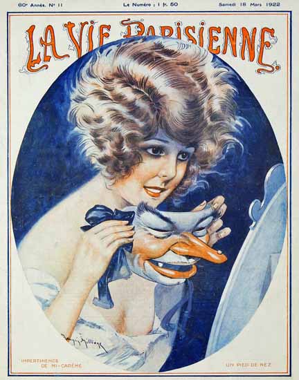 Roaring 1920s La Vie Parisienne 1922 Un Pied De Nez | Roaring 1920s Ad Art and Magazine Cover Art