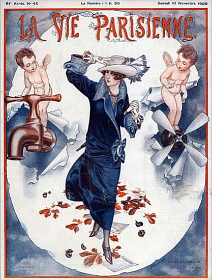 Roaring 1920s La Vie Parisienne 1923 Entre Les Deux | Roaring 1920s Ad Art and Magazine Cover Art