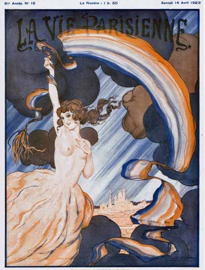 Roaring 1920s La Vie Parisienne 1923 L Arc En Ciel | Roaring 1920s Ad Art and Magazine Cover Art