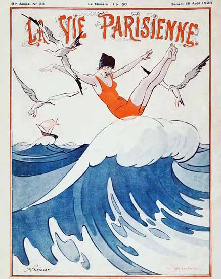 Roaring 1920s La Vie Parisienne 1923 Legere Rene Prejelan | Roaring 1920s Ad Art and Magazine Cover Art